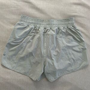 lululemon hotty hot shorts in light blue